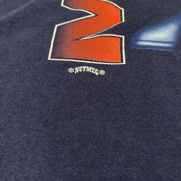 Vintage Nascar Mark Martin Shirt Size M Blue Big Face 90s Nutmeg Roush Racing - Picture 5 of 12